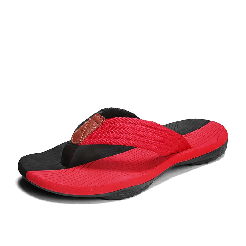 Mens Thong Flip Flops Sandals Fabric Comfort Beach Sandal Slippers US Size 7-15