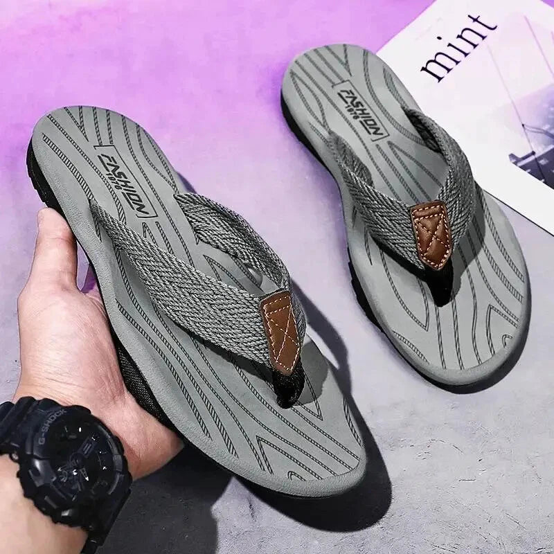 Men Flip Flops Casual Beach Shoes Large Size Men Sandals Summer anti slip Shoes