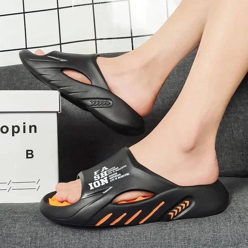 2024 Summer Men Massage Slippers Sides Indoor Outdoor Sandals Beach Casual Shoes