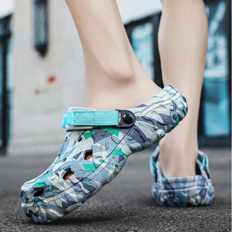 Casual Men's Summer Clogs - SlipOn Waterproof Slippers Garden Beach Swim Sandals