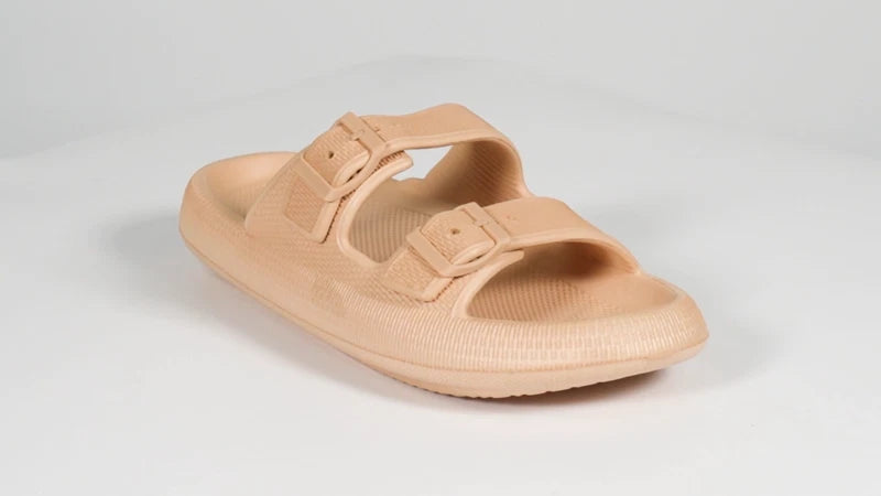 Cloud Slides for Women Men EVA Sandals Thick Sole Adjustable Buckles Slippers