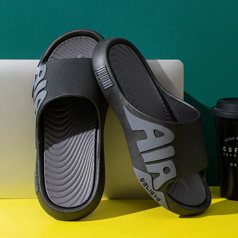 Men New Slides Summer Luxury Sandals Male Outdoor Soft Sole Beach Home Non-slip