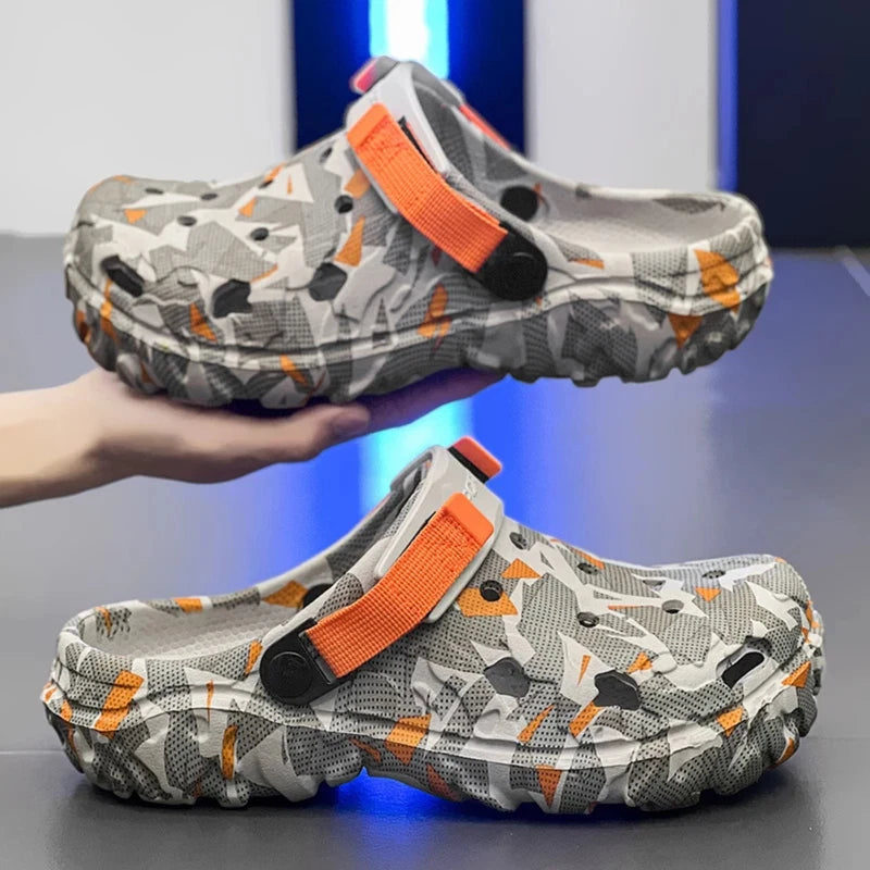 Casual Men's Summer Clogs - SlipOn Waterproof Slippers Garden Beach Swim Sandals