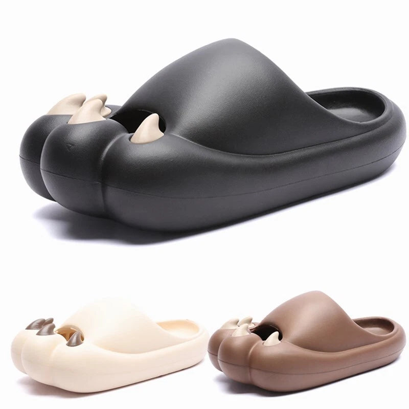 Men Summer Slides Breathable Sandals Beach Flip Flops Cartoon Slippers Slip On
