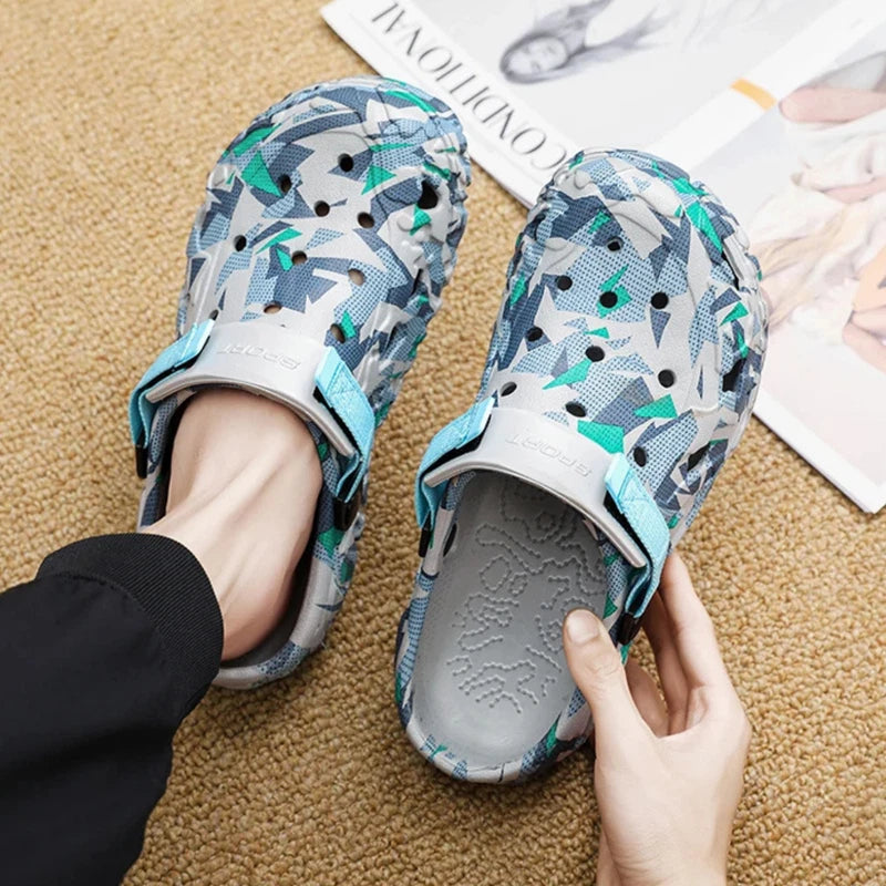 Casual Men's Summer Clogs - SlipOn Waterproof Slippers Garden Beach Swim Sandals