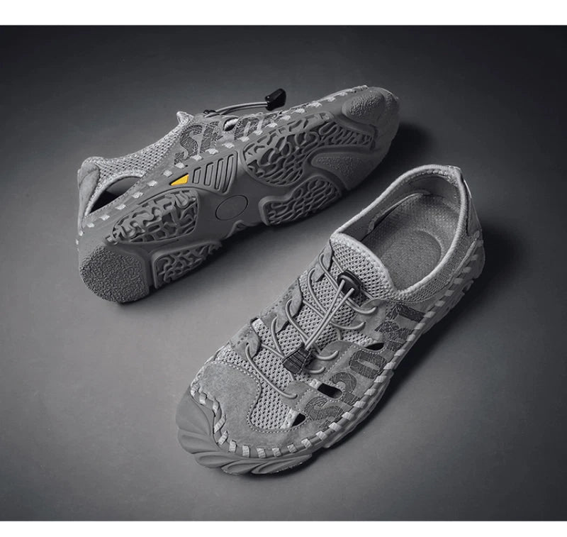 Men Sandals Breathable Slip-on Casual Beach Outdoor Non-slip Mesh Slippers