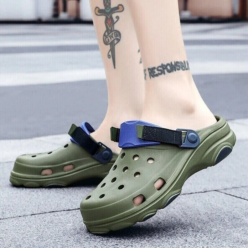 Men Slip On Garden Mules Clogs Sports Sandals Beach Shoes Water Slippers Size US