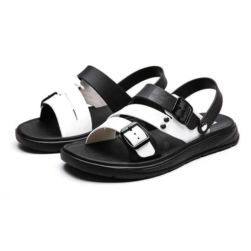 Men Fashion Plastic Sandals Casual Sports Summer Beach Shoes Home Slippers