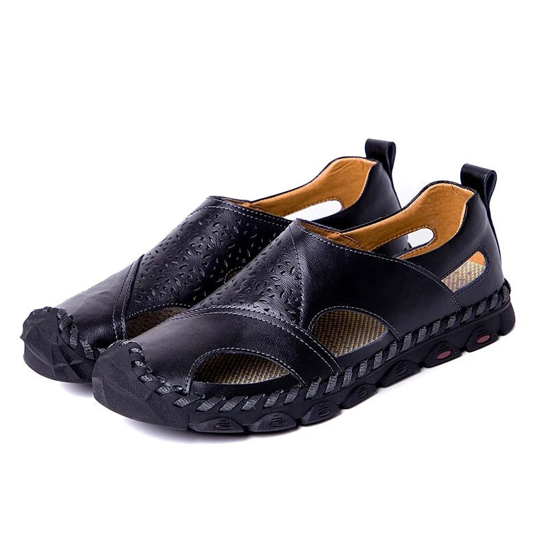 Summer Handmade Men's Sandals Casual Shoes Outdoor Non-slip Water Beach Slipper