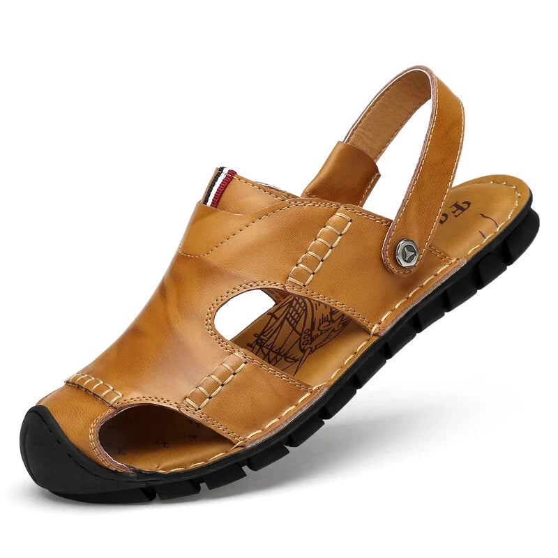 Men's Sandals Summer Breathable Beach Slippers Outdoor Sandals Flat Casual Shoes