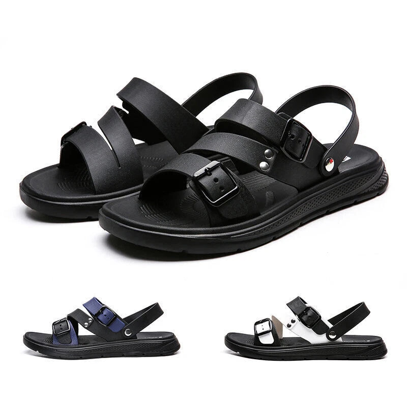 Men Fashion Plastic Sandals Casual Sports Summer Beach Shoes Home Slippers