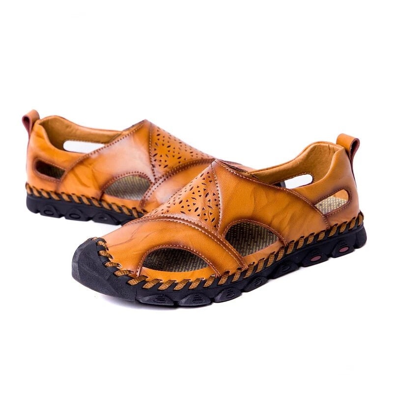 Summer Handmade Men's Sandals Casual Shoes Outdoor Non-slip Water Beach Slipper