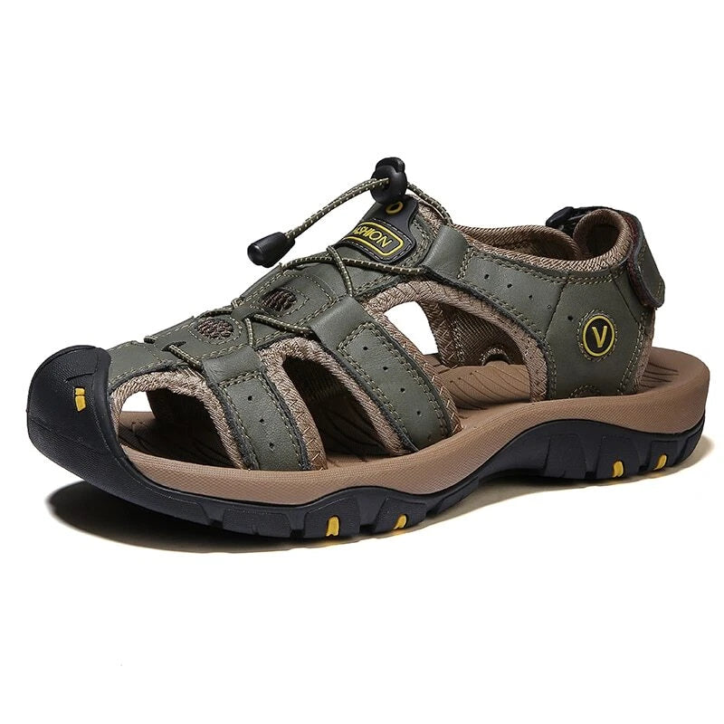 Men Sandals Summer Anti-collision Toe Treking Casual Shoes Hiking Beach Slippers