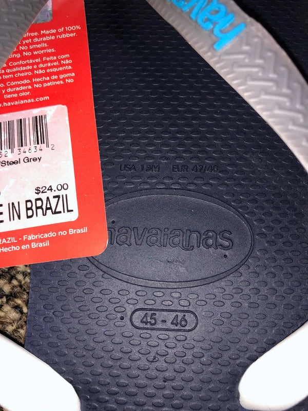 Havaianas Men's Brazil Beach Footwear Flip Flops Slippers (Size US 13 EUR 47-48)