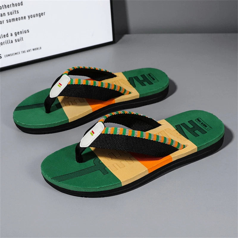 Men's Flip-Flops, Thongs Sandals Comfort Slippers for Beach Non-Slip