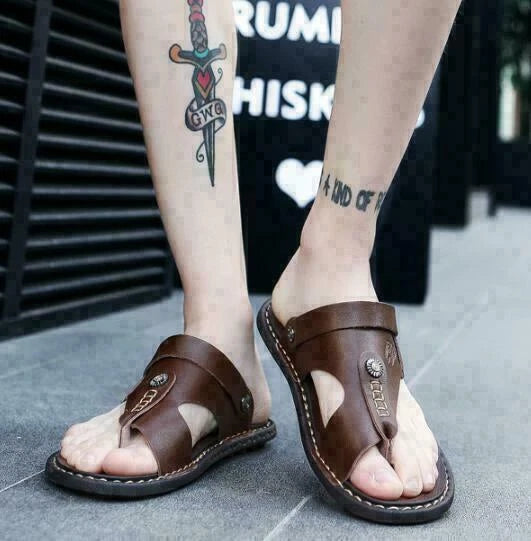 Men's Casual Sandals Flats Flip Flops Open Toe Slippers Slingbacks Beach Summer