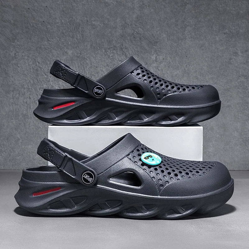 Mens Garden Clogs Slip on Sandals Pool Beach Shoes Home Slippers Shower Slides