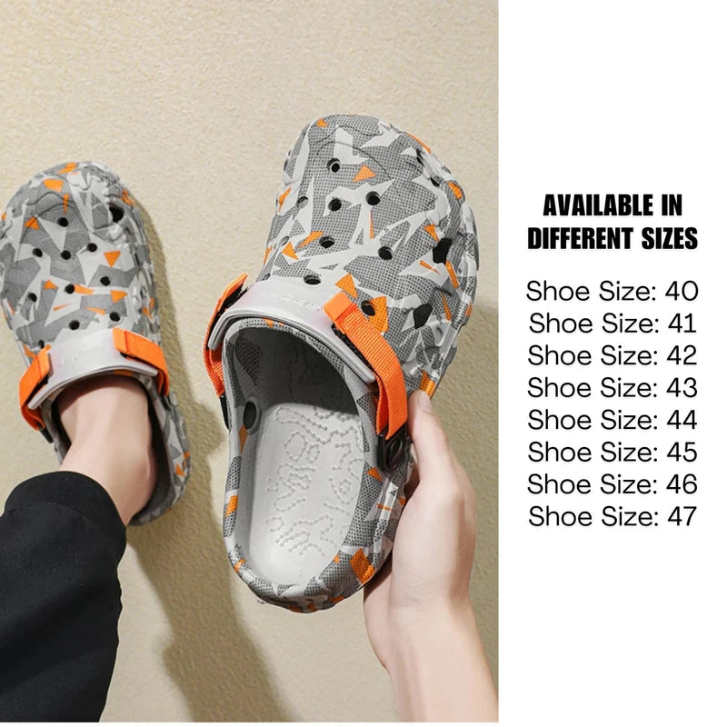 Casual Men's Summer Clogs - SlipOn Waterproof Slippers Garden Beach Swim Sandals