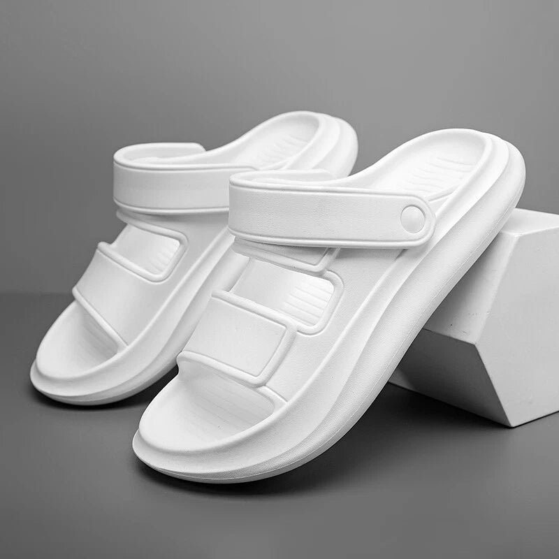 Mens Summer Slides Breathable Beach Sandals Flip Flops Mouth Slippers Soft US 11