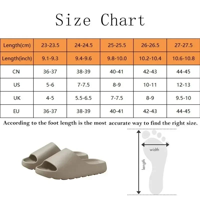 Comfortable Thick Sole Slippers Yeezy Style Summer Beach Slide Sandals (Unisex)
