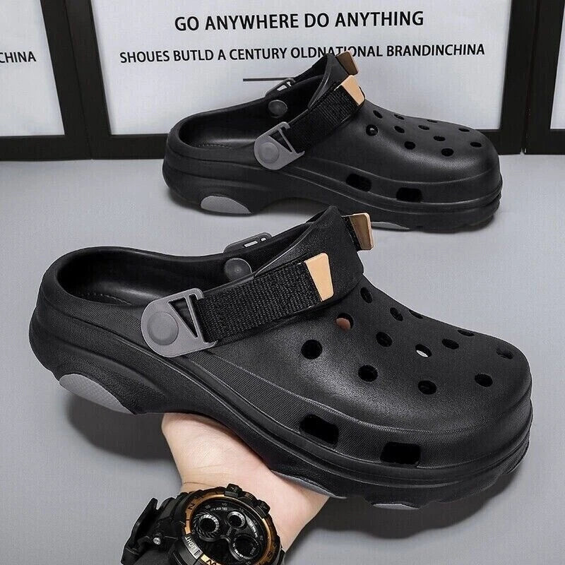 Men Slip On Garden Mules Clogs Sports Sandals Beach Shoes Water Slippers Size US