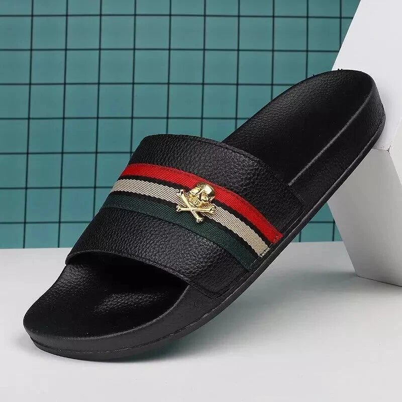 NEW Summer Slides Breathable Beach Sandals Flip Flops Mouth Men's Slippers Soft
