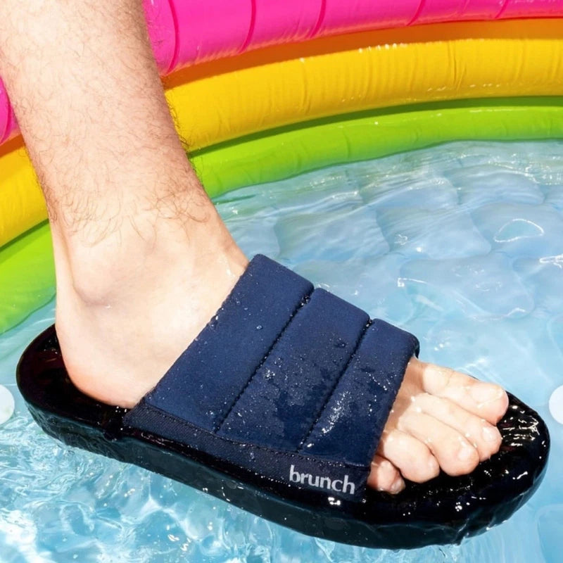 Brunch Poolslide Luxury Hotel Water Resistant Cushioned Slip On Sandals Size 7
