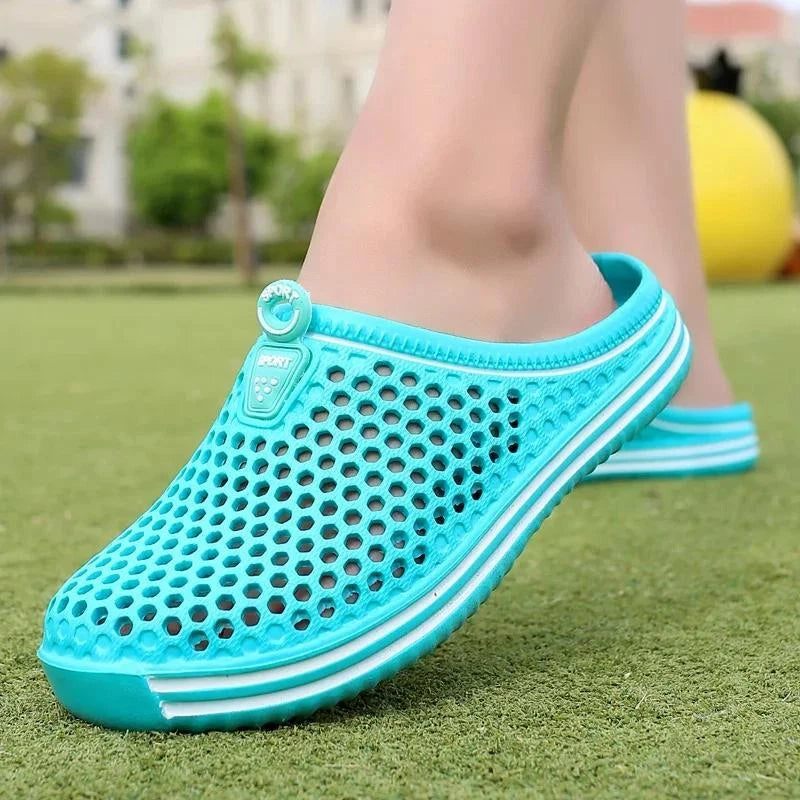 Men Shoes 2024 Beach Slippers Unisex Hollow Out Casual Women Beach Sandal Flip F