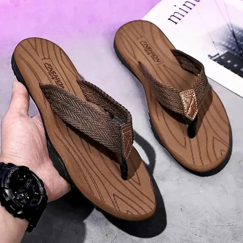 Men Flip Flops Casual Beach Shoes Large Size Men Sandals Summer anti slip Shoes