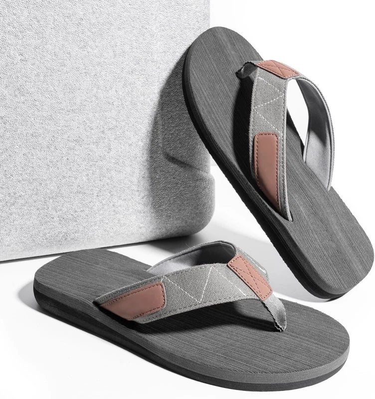 Men's Flip-Flops, Thongs Sandals Comfort Slippers for Beach Size US12/EU45/UK11