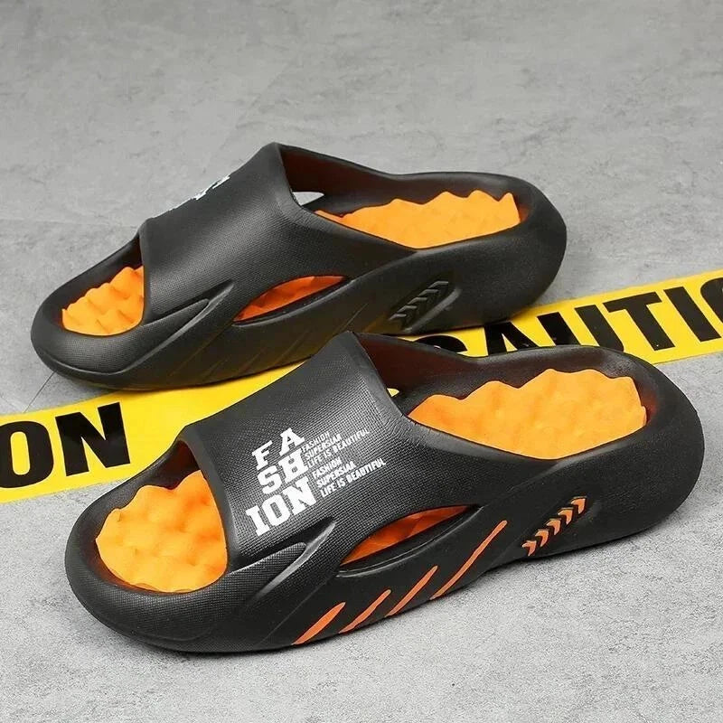 2024 Summer Men Massage Slippers Sides Indoor Outdoor Sandals Beach Casual Shoes