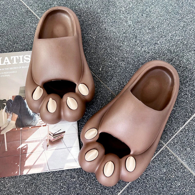 Men Summer Slides Breathable Sandals Beach Flip Flops Cartoon Slippers Slip On