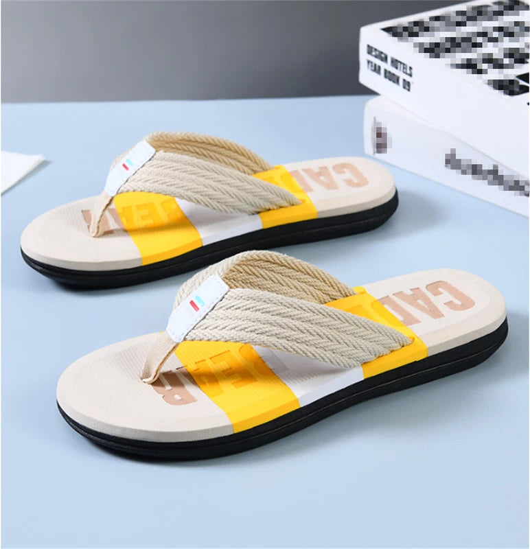 Mens Flip Flops Fashion Slip on Thong Slippers Sandals Summer Beach Shoes