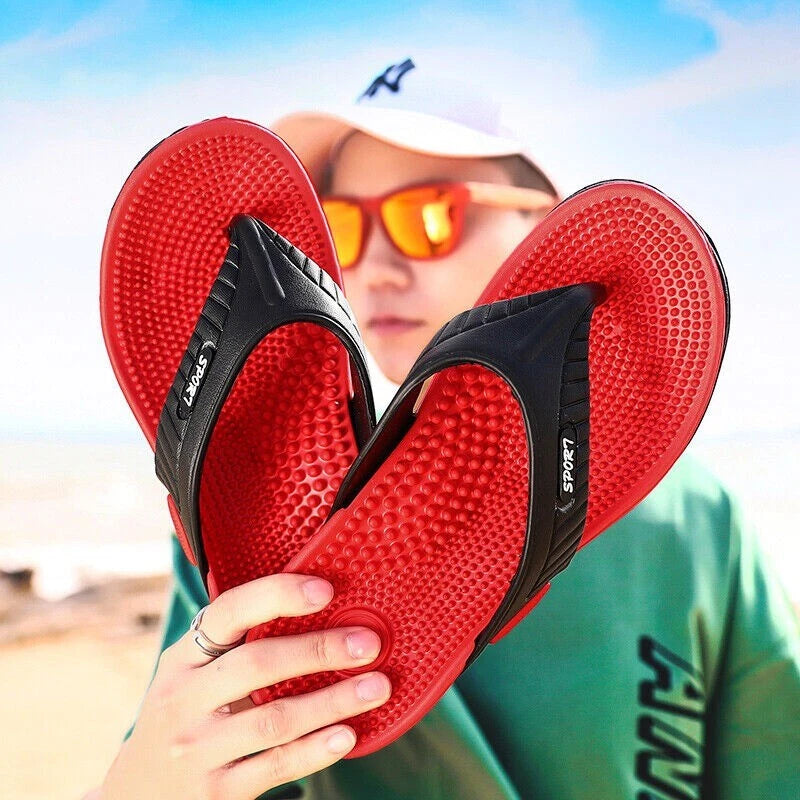 2024 Mens Thong Flip Flops Sandals Farbic Comfort Beach Sandal Slippers US Size
