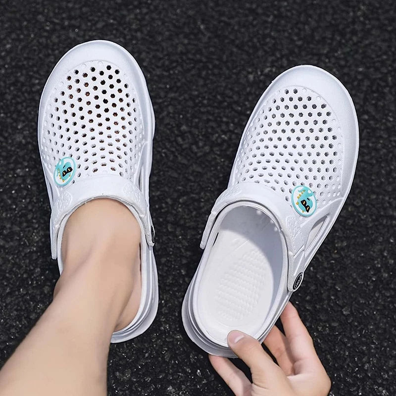 Mens Garden Clogs Slip on Sandals Pool Beach Shoes Home Slippers Shower Slides