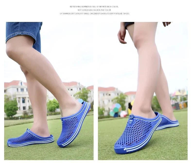 Men Shoes 2024 Beach Slippers Unisex Hollow Out Casual Women Beach Sandal Flip F