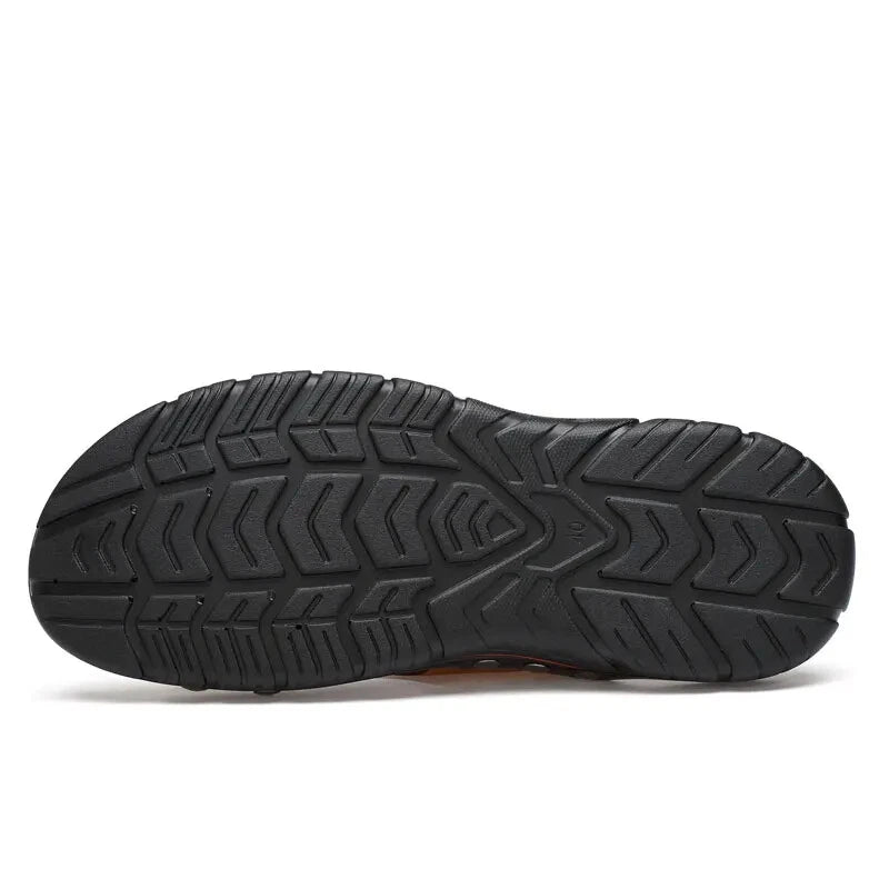 Men's Slippers Summer Outside Leather Sandals Big Size 39-48 Beach Slippers