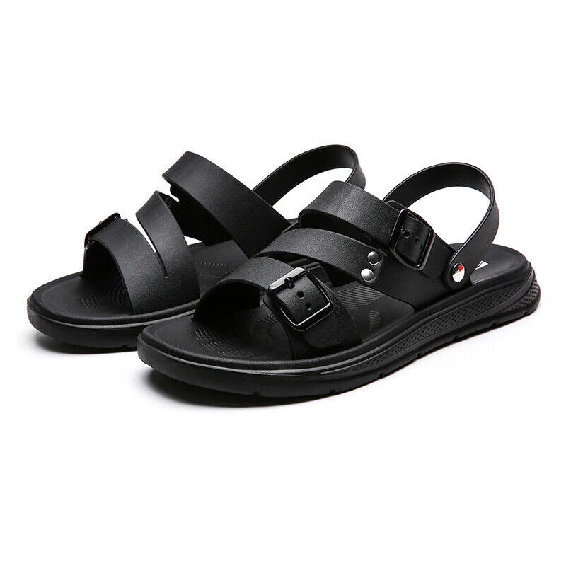 Men Fashion Plastic Sandals Casual Sports Summer Beach Shoes Home Slippers