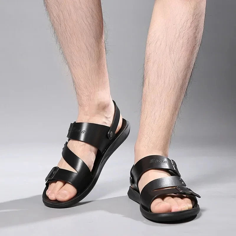 Men's Sandals Casual Beach Shoes One Shoe Two Use Men's Slippers Comfortable Bre