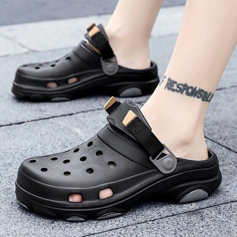 Men Slip On Garden Mules Clogs Sports Sandals Beach Shoes Water Slippers Size US