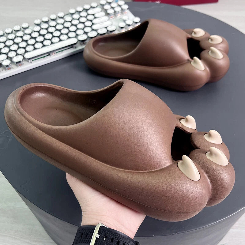 Men Summer Slides Breathable Sandals Beach Flip Flops Cartoon Slippers Slip On