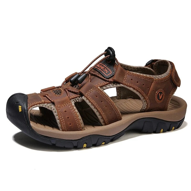 Men Sandals Summer Anti-collision Toe Treking Casual Shoes Hiking Beach Slippers