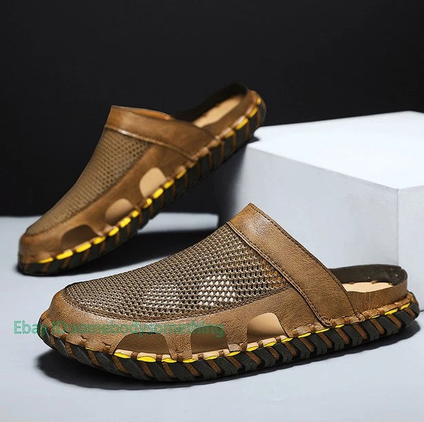 Men's Beach Ventilation Shoes Slippers Outdoor Casual Flats Summer Comfort 38-46
